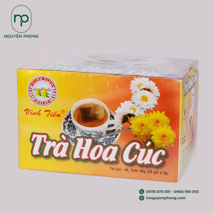 In hộp giấy đựng trà hoa cúc đẹp
